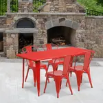Flash Furniture ET-CT005-4-30-RED-GG
