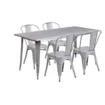 Flash Furniture ET-CT005-4-30-SIL-GG