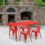 Flash Furniture ET-CT005-4-70-RED-GG