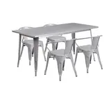 Flash Furniture ET-CT005-4-70-SIL-GG