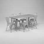 Flash Furniture ET-CT005-6-30-SIL-GG