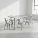 Flash Furniture ET-CT005-6-70-SIL-GG