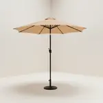 Flash Furniture 9-Foot Tan Patio Umbrella with Crank Lift