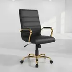 Flash Furniture GO-2286H-BK-GLD-GG