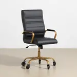 Flash Furniture GO-2286H-BK-GLD-RLB-GG