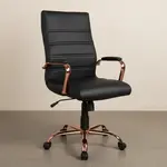 Flash Furniture GO-2286H-BK-RSGLD-GG