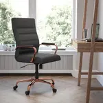 Flash Furniture GO-2286H-BK-RSGLD-GG