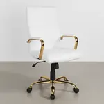 Flash Furniture GO-2286H-WH-GLD-GG