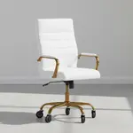 Flash Furniture GO-2286H-WH-GLD-RLB-GG