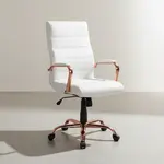 Flash Furniture GO-2286H-WH-RSGLD-GG