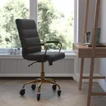 Flash Furniture GO-2286M-BK-GLD-RLB-GG