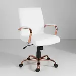 Flash Furniture GO-2286M-WH-RSGLD-GG