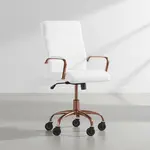 Flash Furniture GO-2286M-WH-RSGLD-RLB-GG