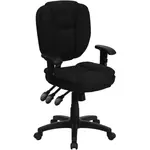 Flash Furniture GO-930F-BK-ARMS-GG