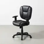 Flash Furniture GO-930F-BK-LEA-ARMS-GG