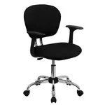 Flash Furniture H-2376-F-BK-ARMS-GG