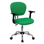 Flash Furniture H-2376-F-BRGRN-ARMS-GG