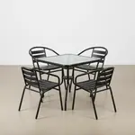 Flash Furniture TLH-0732SQ-017CBK4-GG