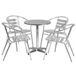 Flash Furniture TLH-ALUM-24RD-017BCHR4-GG
