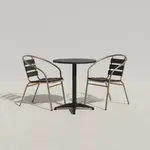 Flash Furniture TLH-ALUM-24RD-017BK2-GG