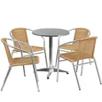 Flash Furniture TLH-ALUM-24RD-020BGECHR4-GG