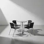 Flash Furniture TLH-ALUM-24RD-020BKCHR4-GG