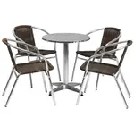 Flash Furniture TLH-ALUM-24RD-020CHR4-GG