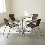 Flash Furniture TLH-ALUM-24SQ-020CHR4-GG