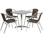 Flash Furniture TLH-ALUM-28SQ-020CHR4-GG