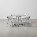 Flash Furniture TLH-ALUM-32SQ-017BCHR4-GG