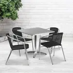 Flash Furniture TLH-ALUM-32SQ-020BKCHR4-GG
