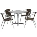 Flash Furniture TLH-ALUM-32SQ-020CHR4-GG