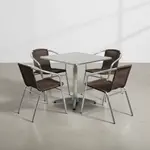 Flash Furniture TLH-ALUM-32SQ-020CHR4-GG