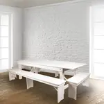 Flash Furniture XA-B-96X12-L-WH-GG