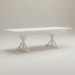 Flash Furniture XA-F-96X40-XLEGS-WH-GG