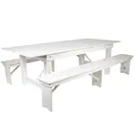 Flash Furniture XA-FARM-4-WH-GG
