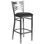 Flash Furniture XU-6F8B-CLR-BAR-BLKV-GG