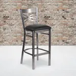 Flash Furniture XU-6F8B-CLR-BAR-BLKV-GG