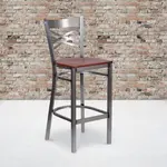 Flash Furniture XU-6F8B-CLR-BAR-CHYW-GG