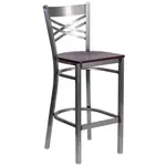 Flash Furniture XU-6F8B-CLR-BAR-MAHW-GG