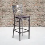 Flash Furniture XU-6F8B-CLR-BAR-MAHW-GG