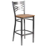 Flash Furniture XU-6F8B-CLR-BAR-NATW-GG