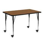 Flash Furniture XU-A2448-REC-OAK-H-A-CAS-GG