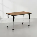 Flash Furniture XU-A2448-REC-OAK-T-A-CAS-GG