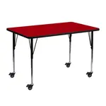 Flash Furniture XU-A2448-REC-RED-T-A-CAS-GG