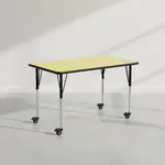 Flash Furniture XU-A2448-REC-YEL-T-A-CAS-GG