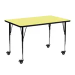 Flash Furniture XU-A2448-REC-YEL-T-A-CAS-GG