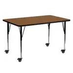 Flash Furniture XU-A2460-REC-OAK-H-A-CAS-GG