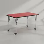 Flash Furniture XU-A2460-REC-RED-H-A-CAS-GG