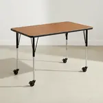 Flash Furniture XU-A3048-REC-OAK-H-A-CAS-GG